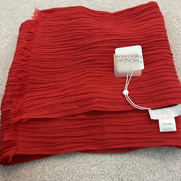 Mykonos sarong in Sangria crinkle - Picture 4 of 4